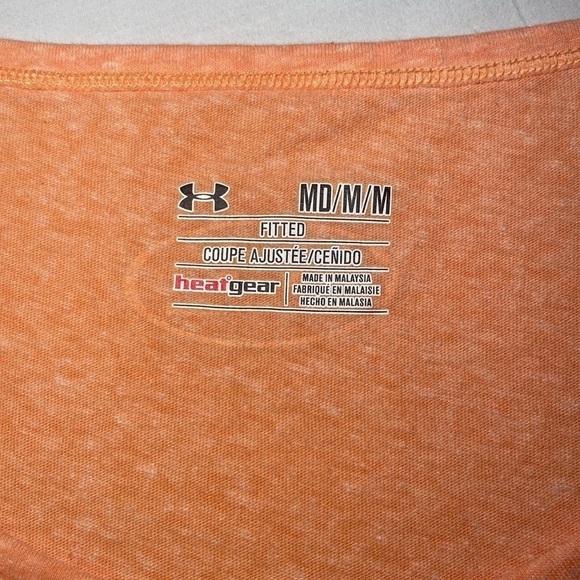 Under Armour Women's Fitted Orange and Blue Workout Tank Top Size Medium EUC - Picture 3 of 8